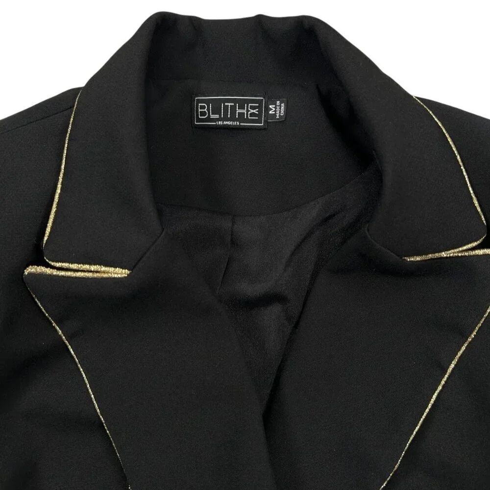 Blithe Los Angeles Medium Blazer Gold Formal Party Wedding Office